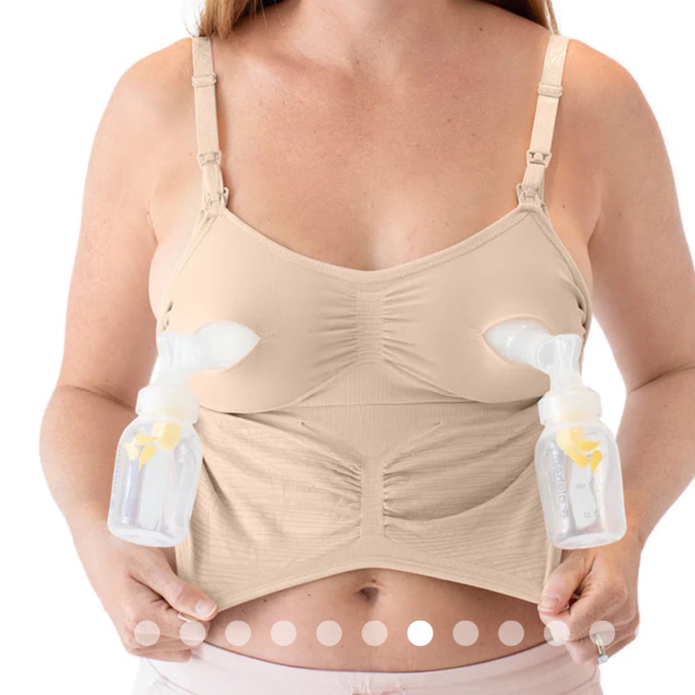 Two Kindred Bravely Sublime Hands-Free Pumping & Nursing Bra | Black and Beige